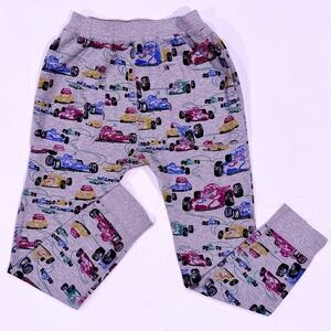 Hanna Andersson Reversible Joggers Boys 12 150 cm Race Cars Grey Pants Relaxed